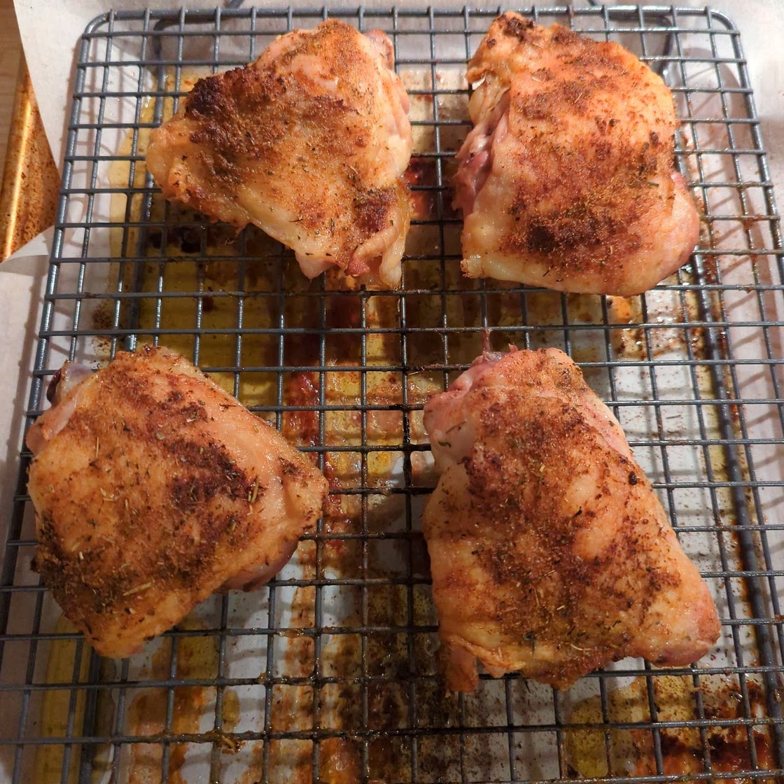 Crispy Baked Chicken Thighs