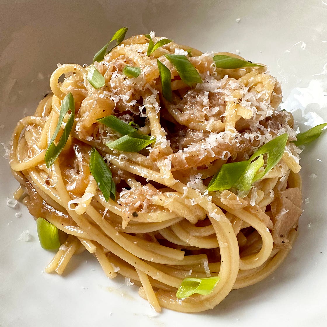 Onion and Miso Pasta