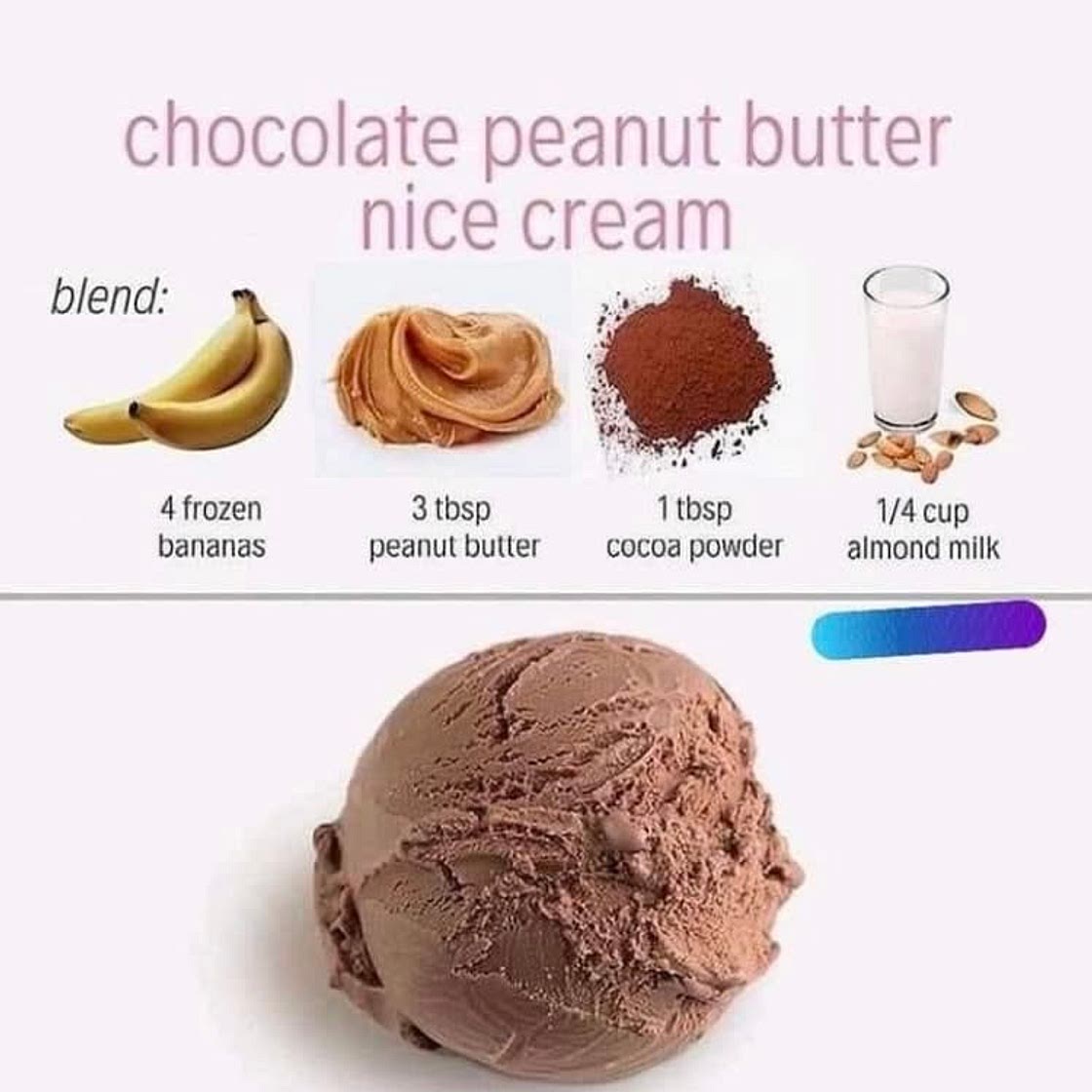 Choc peanut butter nice cream