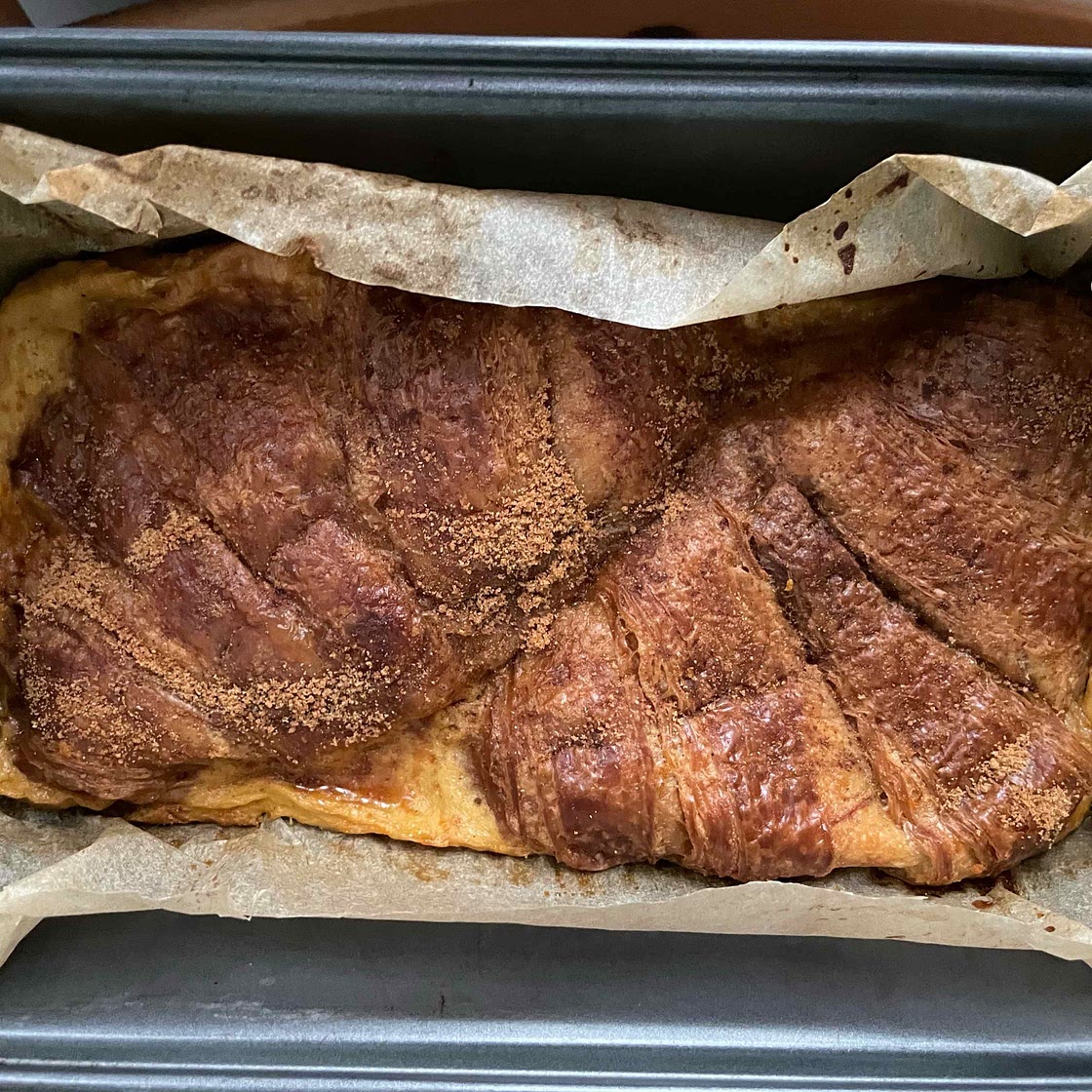 Baked Croissant French Toast With Orange Syrup