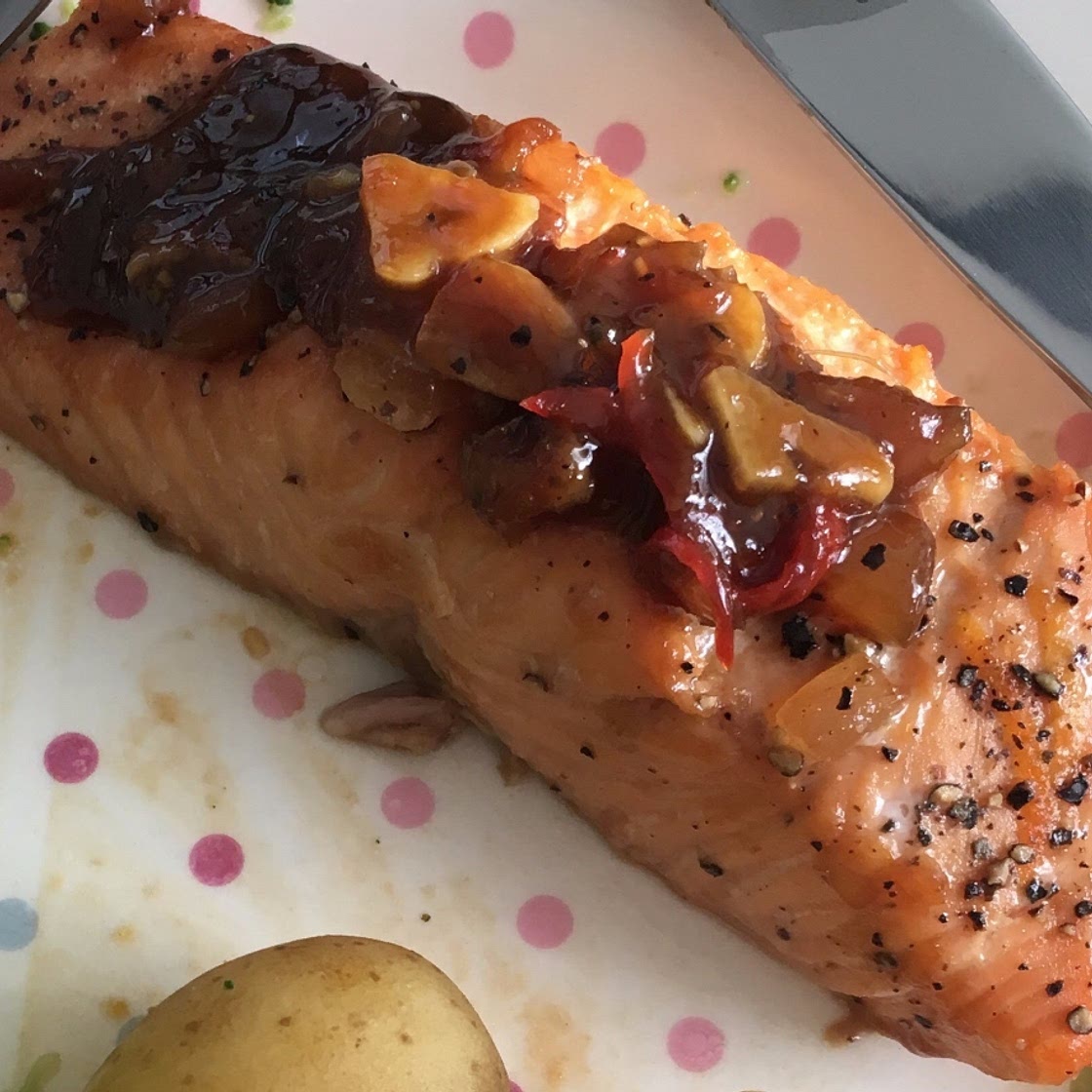 Salmon with Chilli Ginger Sauce (Hairy Dieters)
