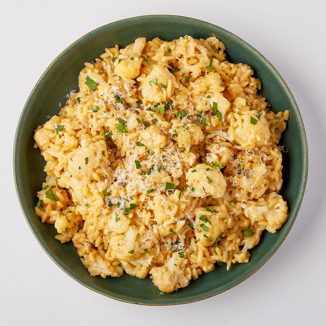 Two-Cheese Orzo w/ Cauliflower 