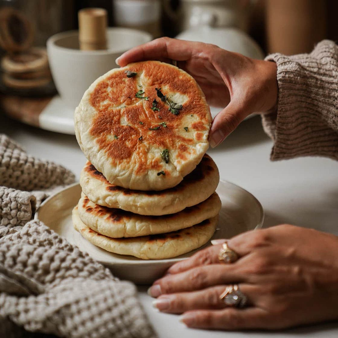Greek Pita Bread Recipe 🫓