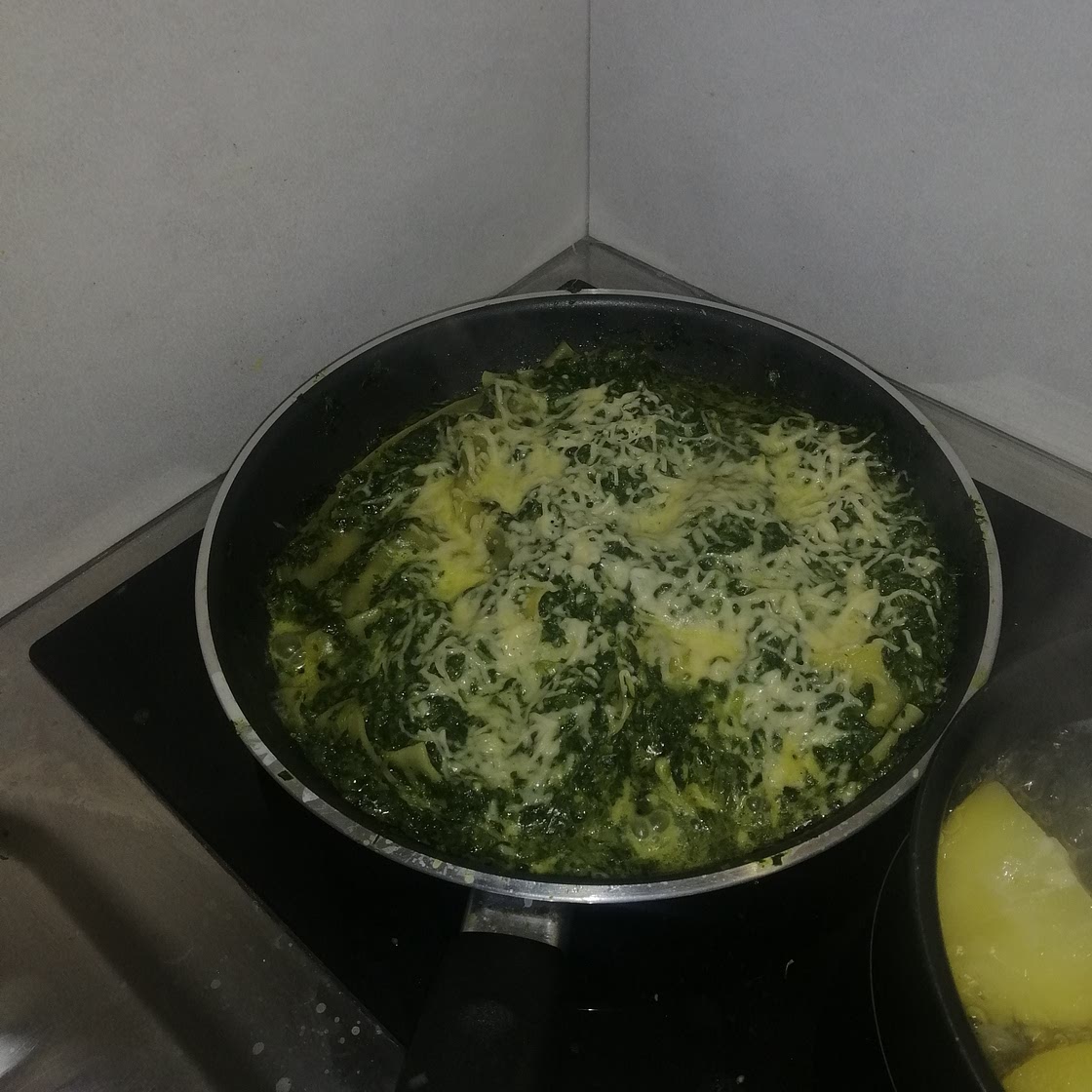 Lasagne aux épinards à la poêle