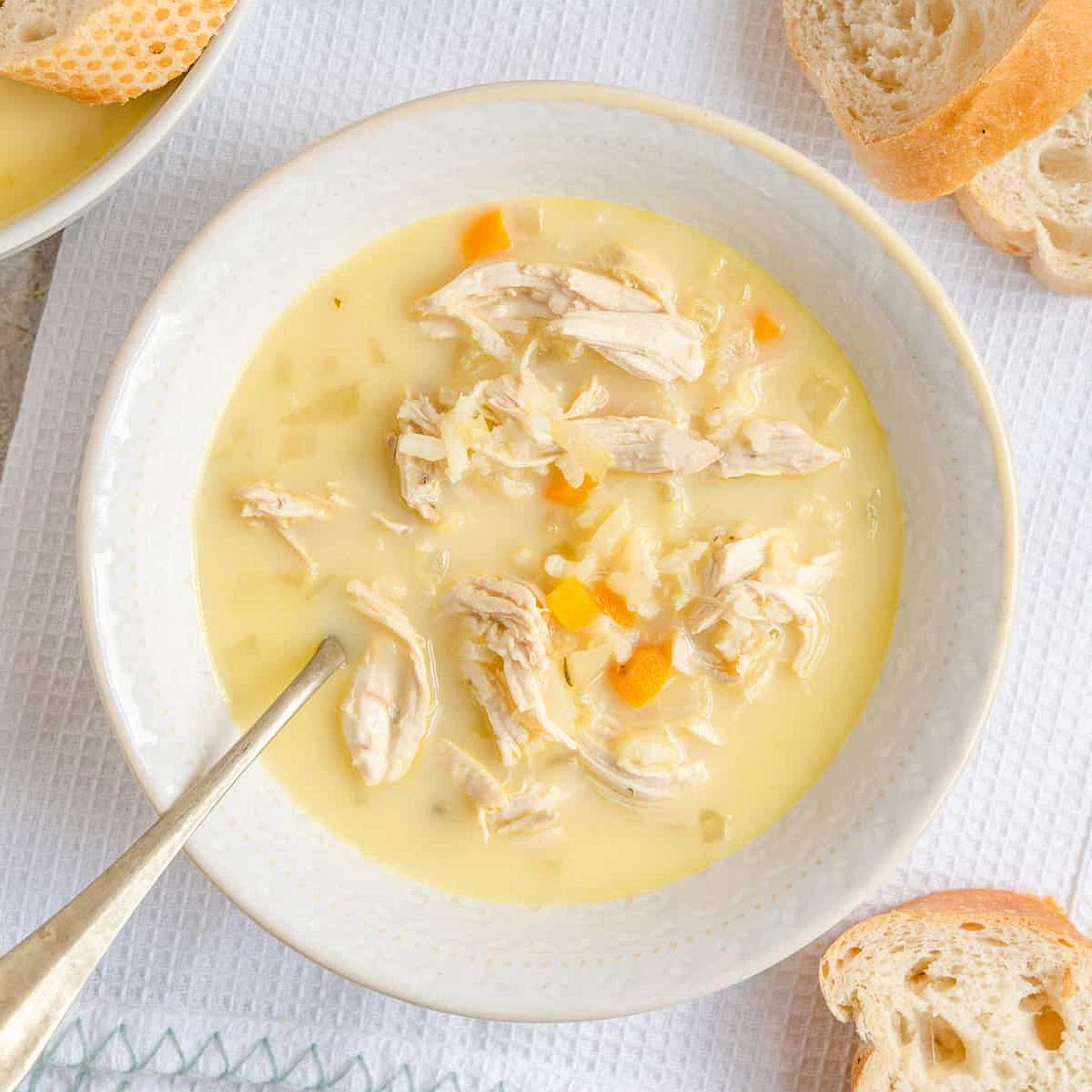 Avgolemono Soup (Greek Lemon Chicken Soup)
