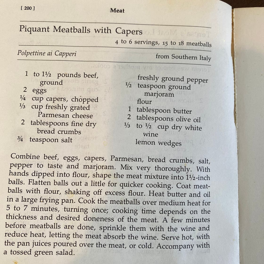 Appetizer. Beef. Piquant Meatballs with Capers
