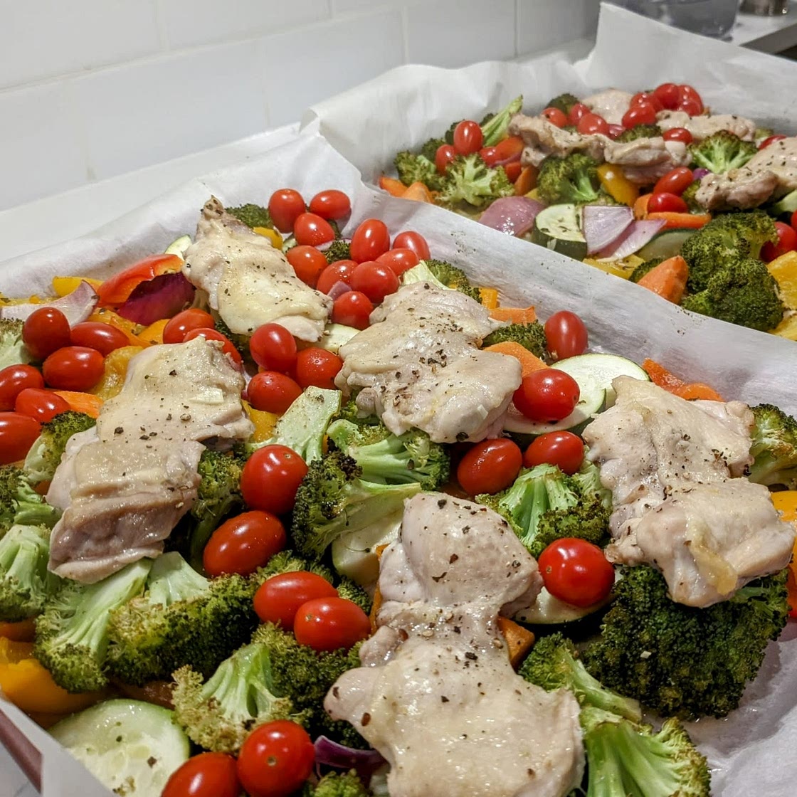 Sheet pan greek chicken