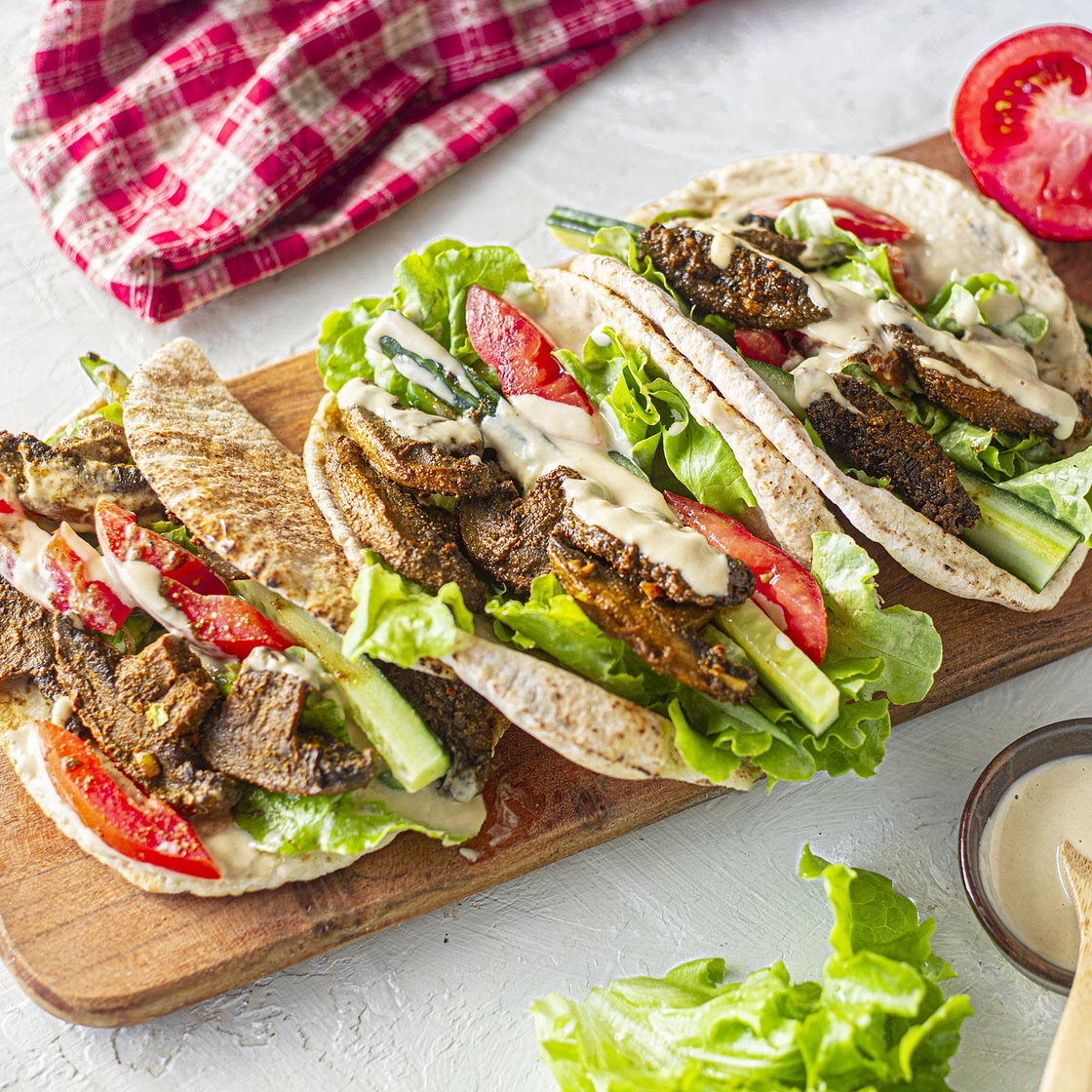 Mushroom Shawarma Wraps