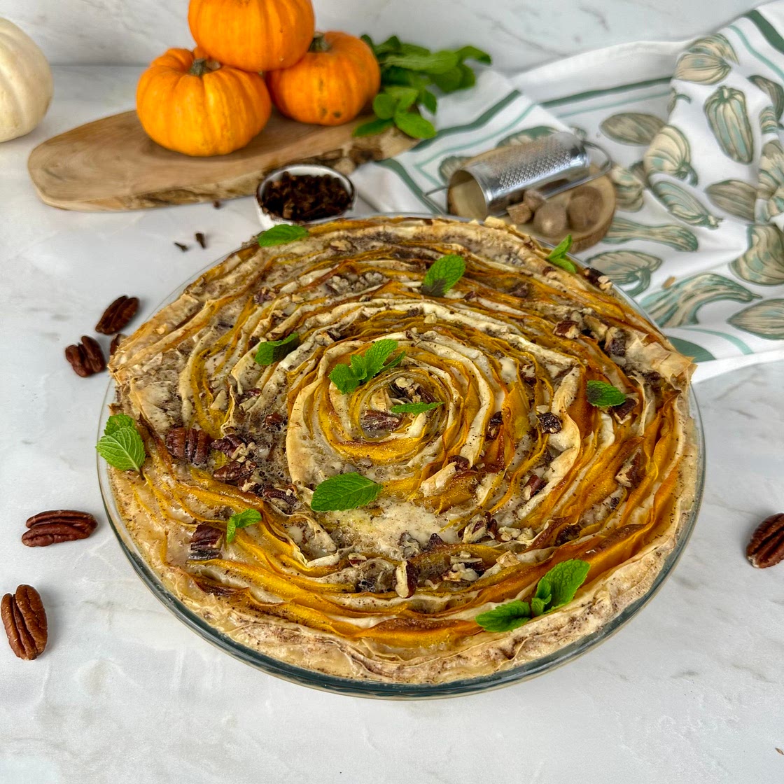 Butternut Squash Filo Milk Pie