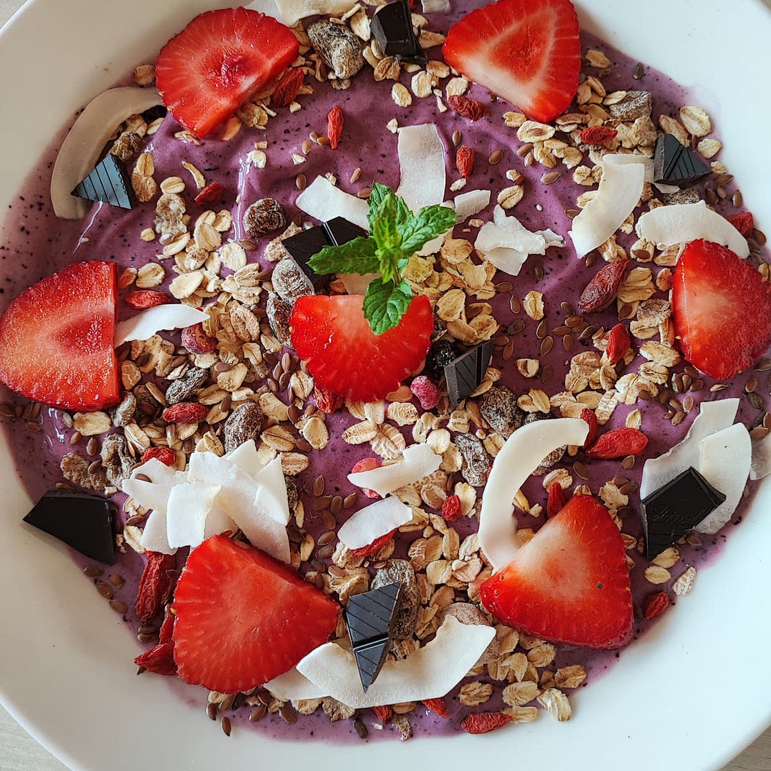 smoothie bowl banane cerise