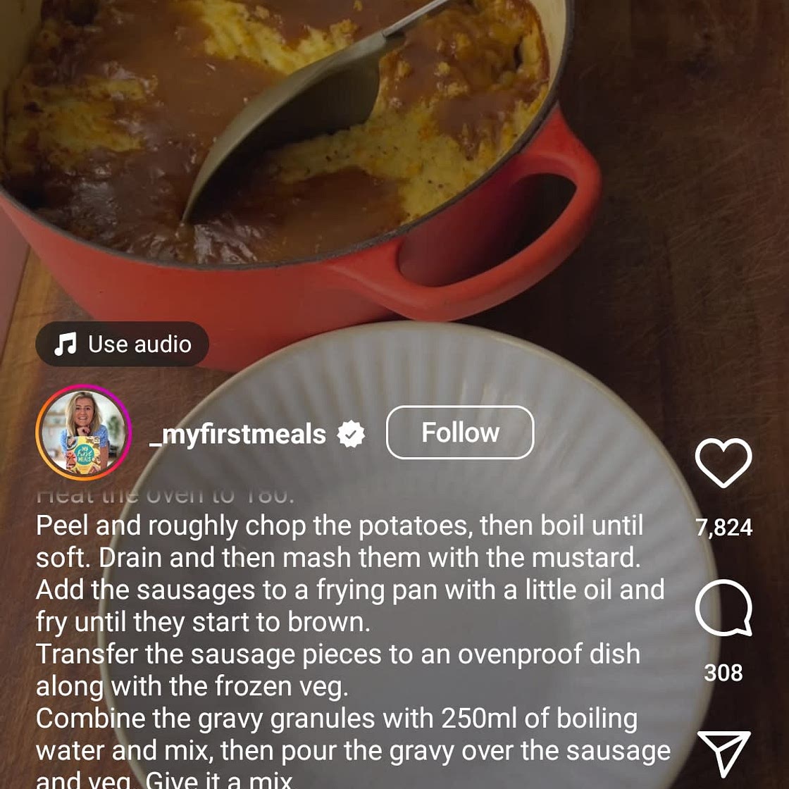 Sausage Shepherd's Pie