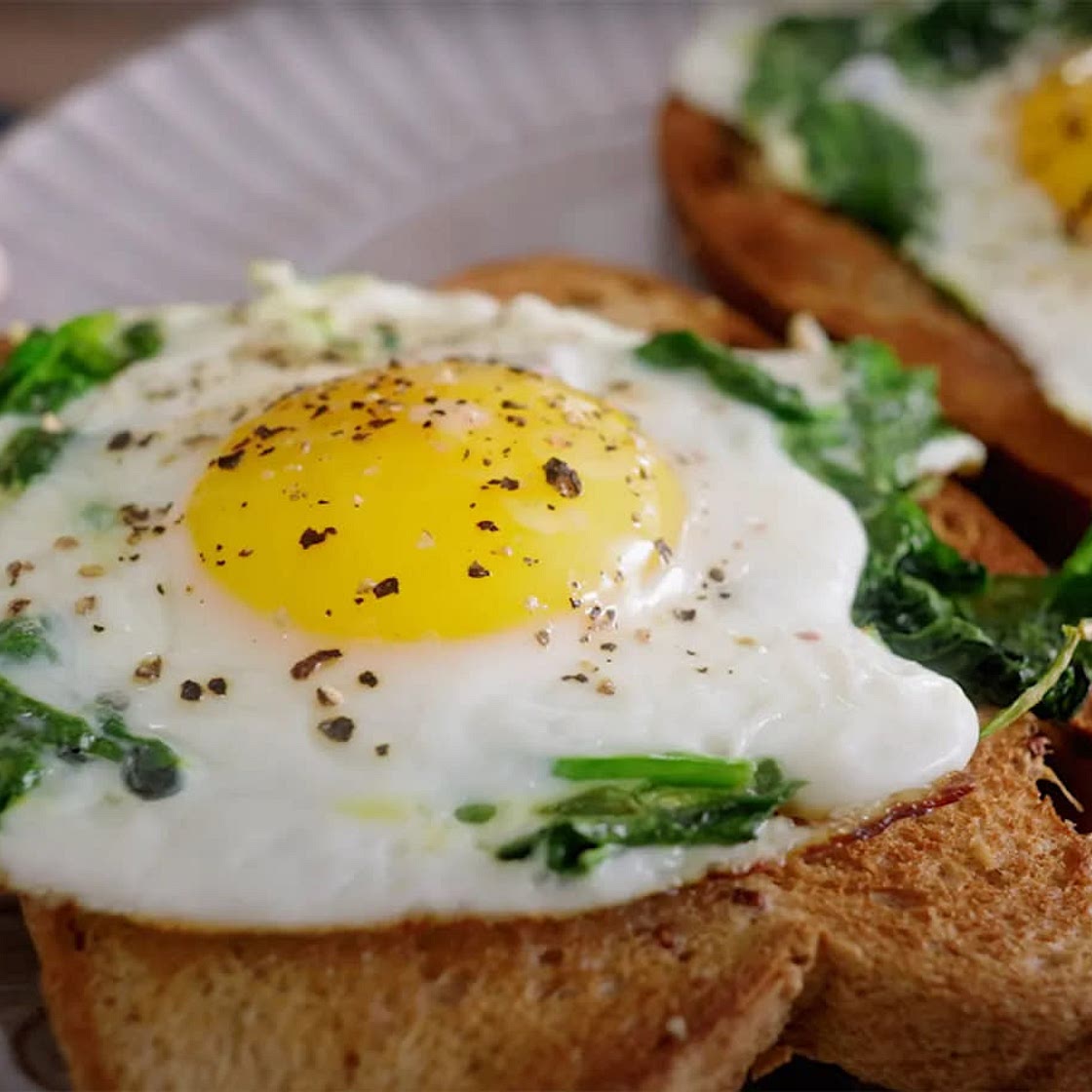 Spinach Fried Egg