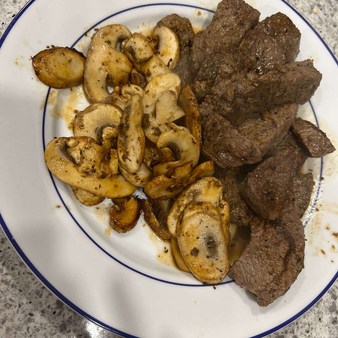 Garlic Butter Steak Bites with Mushrooms