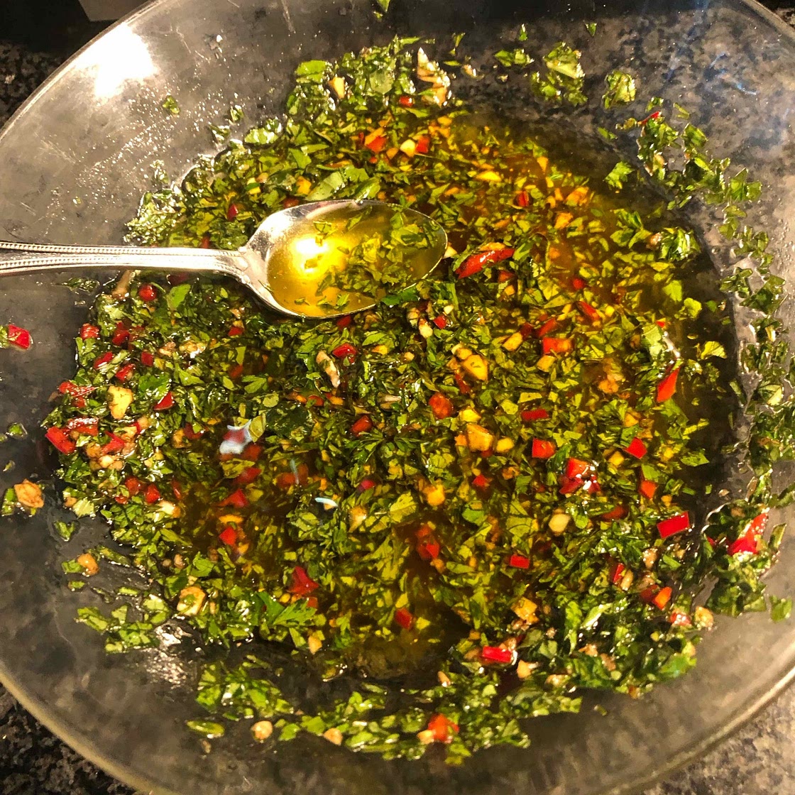 Basil Chili Garlic Dipping Oil