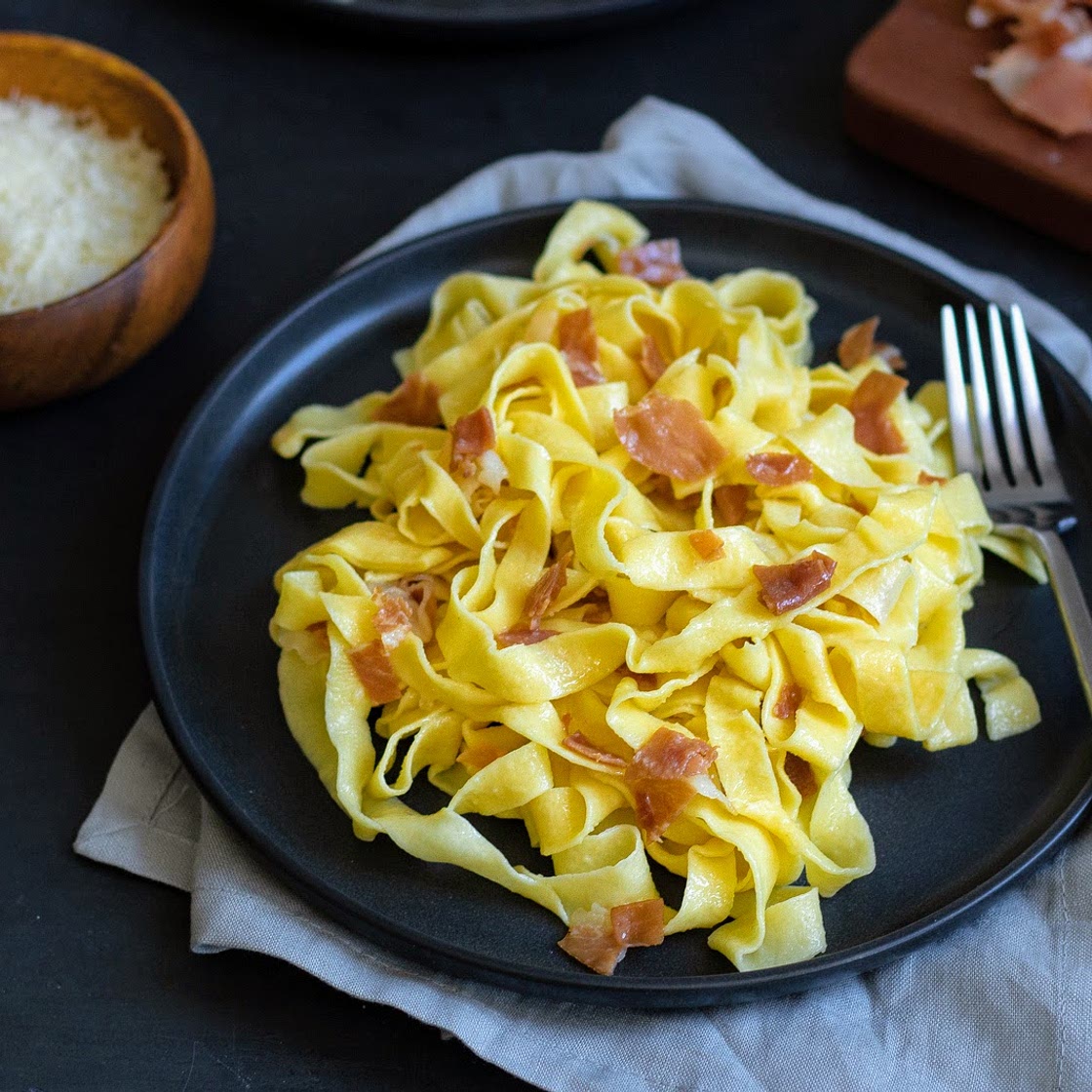 Tagliatelle with Prosciutto & Butter
