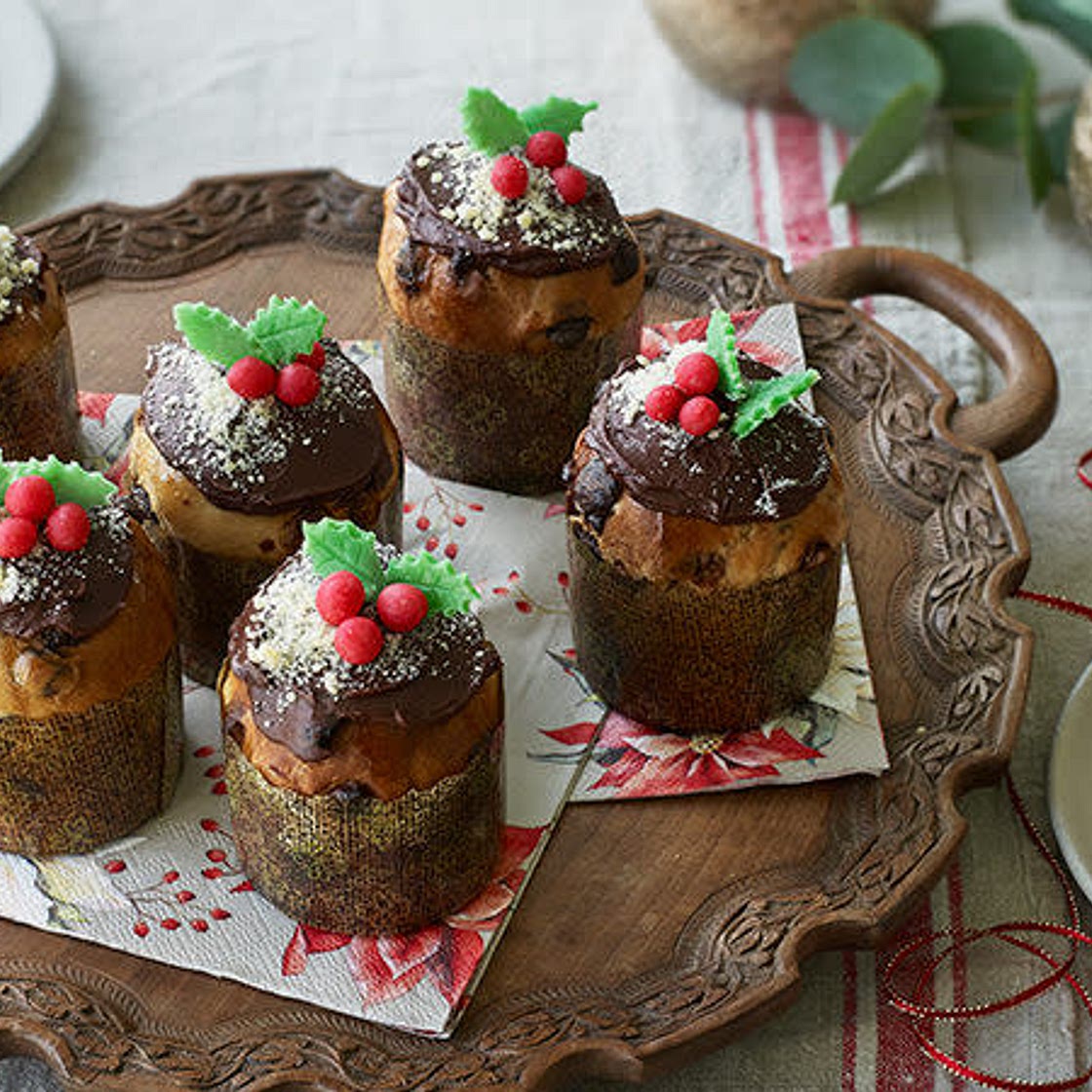 Ruby's Boozy Chai, Cherry ,and Chocolate Panettones.