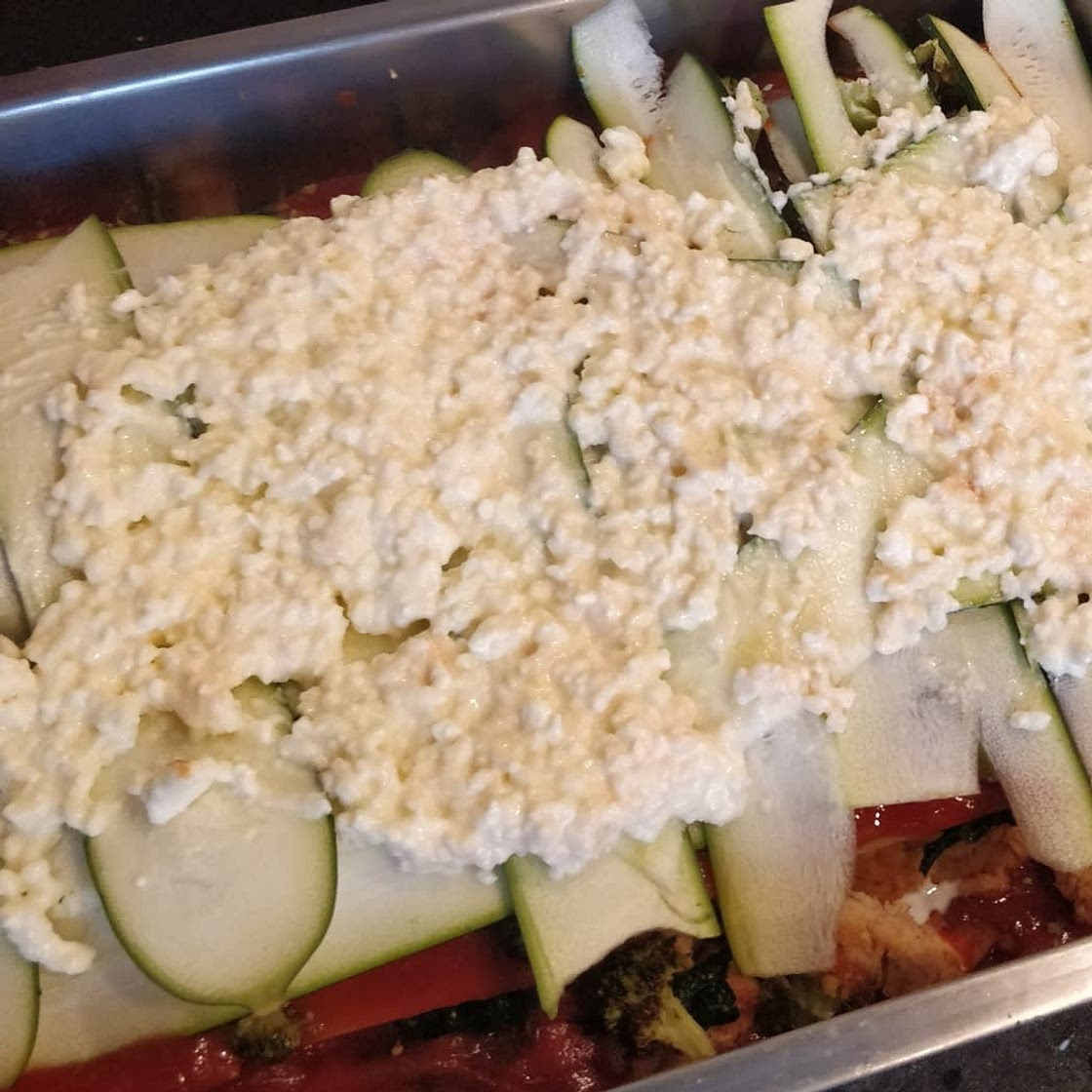 Cheesy Spinach-Zucchini Lasagna