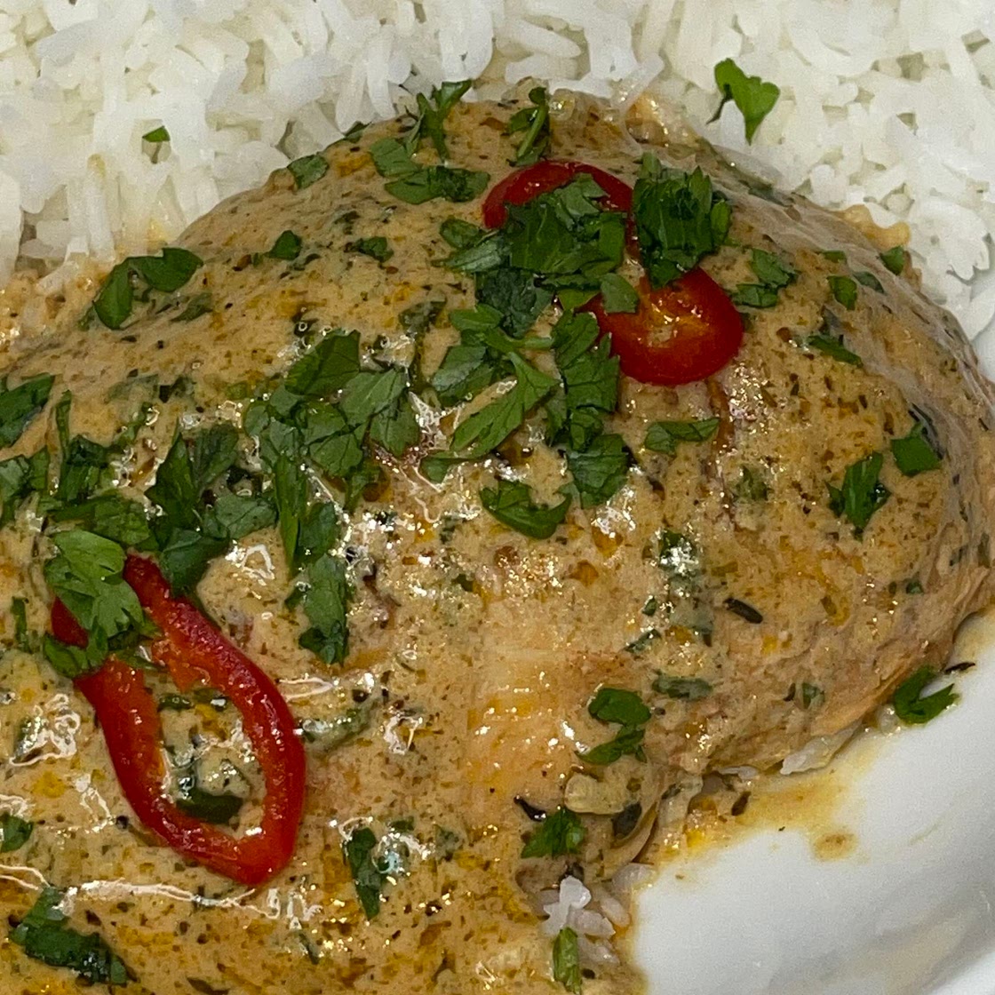 Garlic and Chili Chicken in a Creamy Mascarpone & Parmesan Sauce
