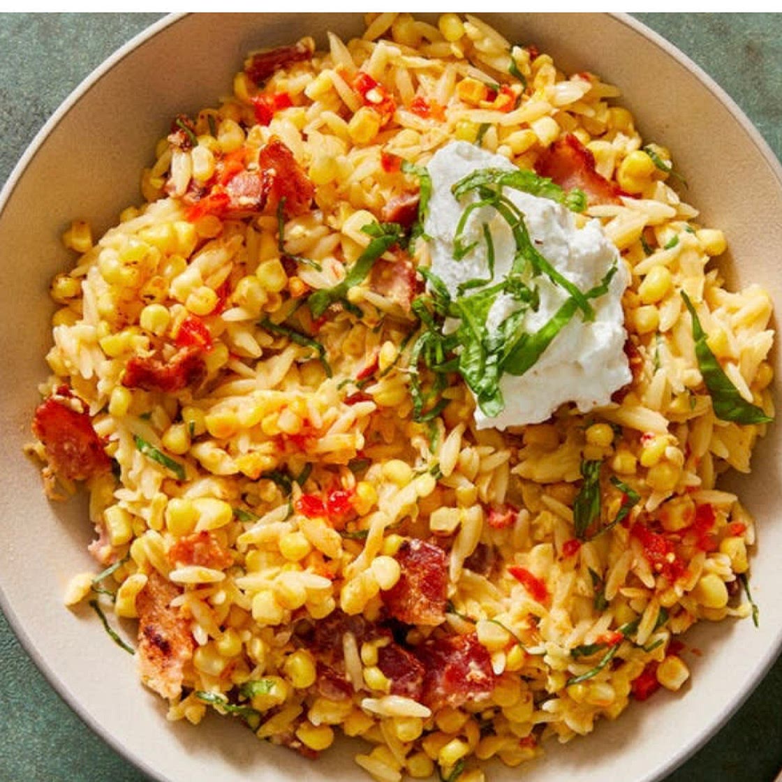 One-Pot Orzo With Corn and Bacon
