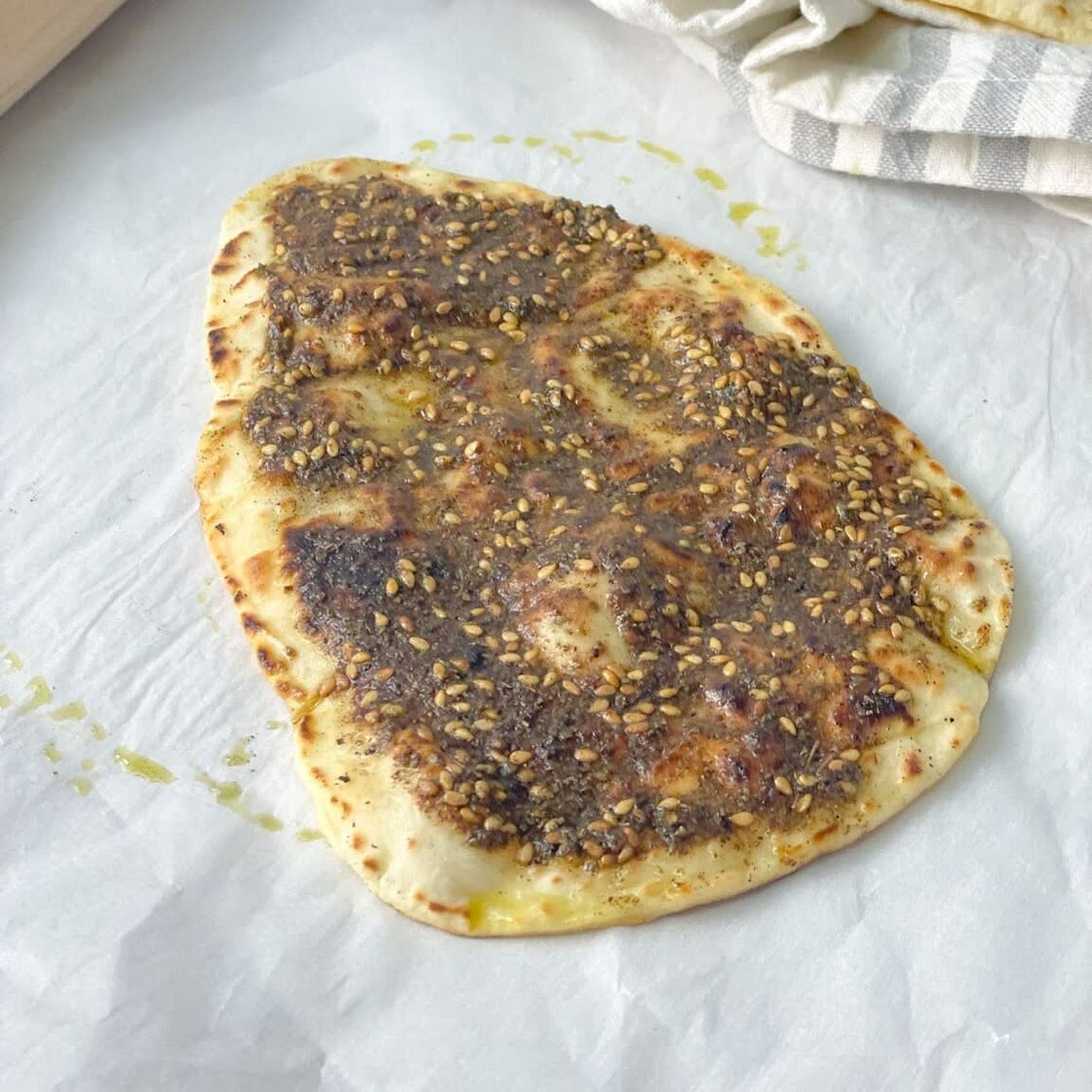 Gluten-Free Zaatar Flat Bread (No Yeast)