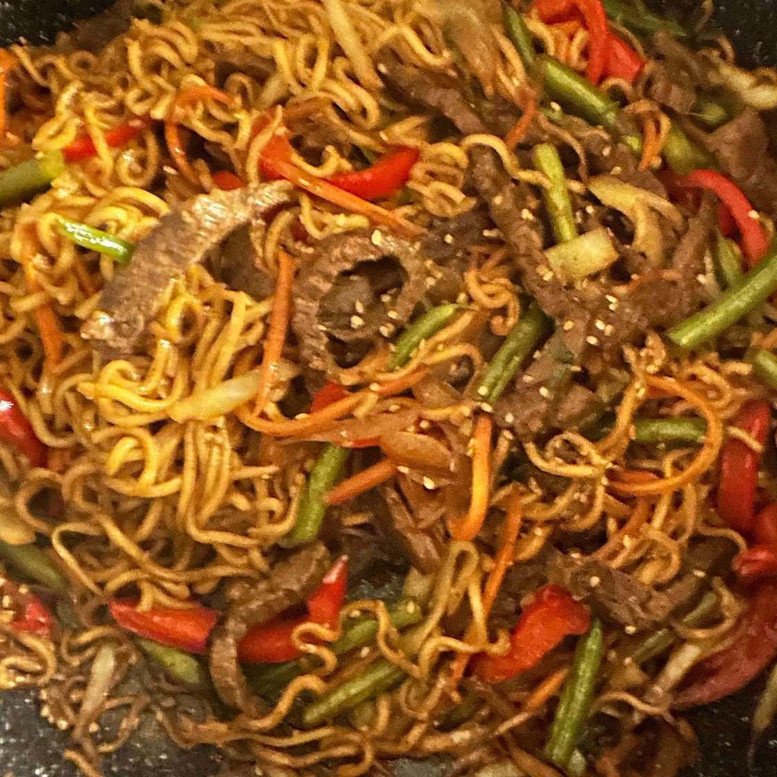 Ground Beef Stir Fry Noodles