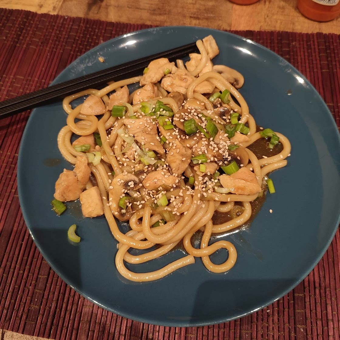 Hoisin Chicken Udon Noodles