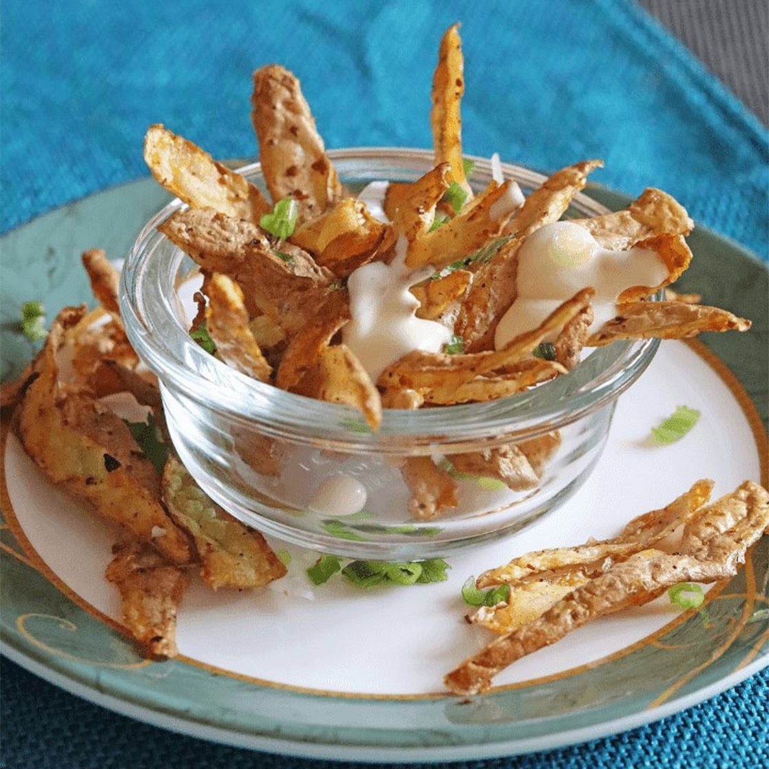 Crispy Air Fried Potato Peels - TopAirFryerRecipes