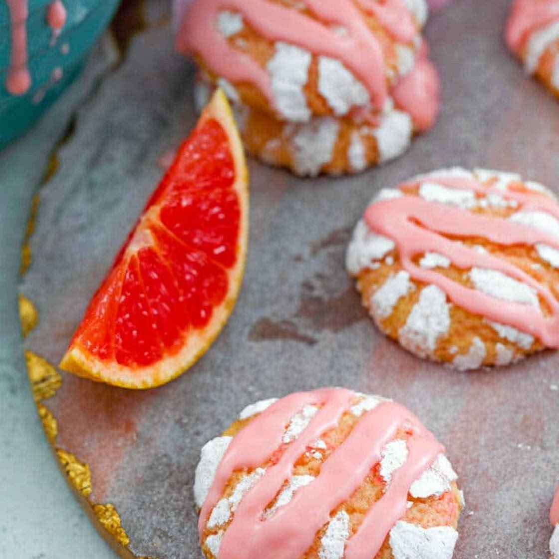 Grapefruit Crinkle Cookies