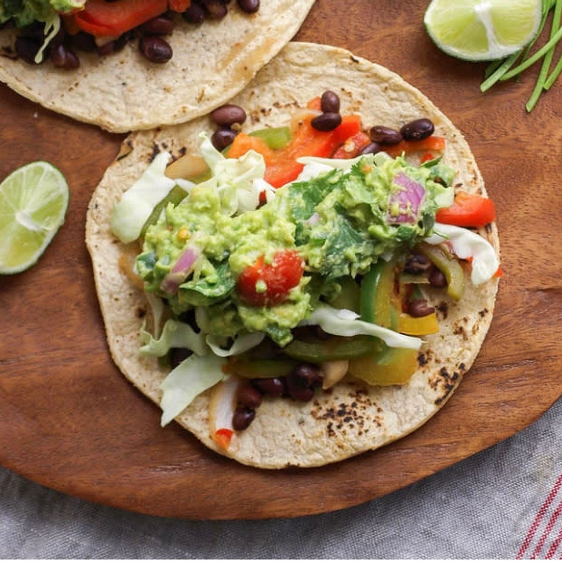 Black bean fajita