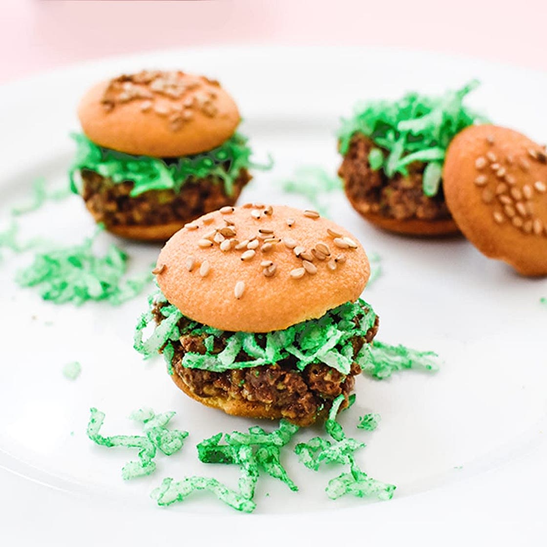 No-Bake Hamburger Cookies