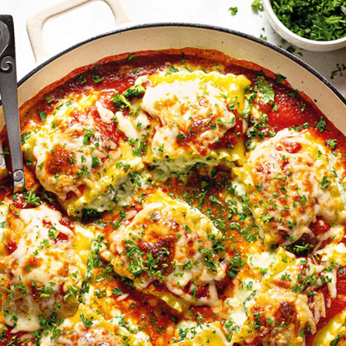 Spinach Lasagna Roll Ups
