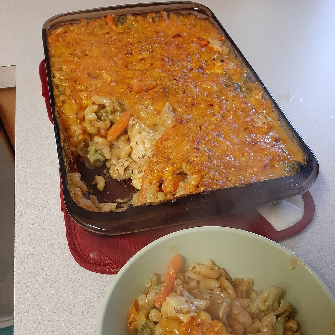 Broccoli Cheddar Chicken and Noodle Casserole