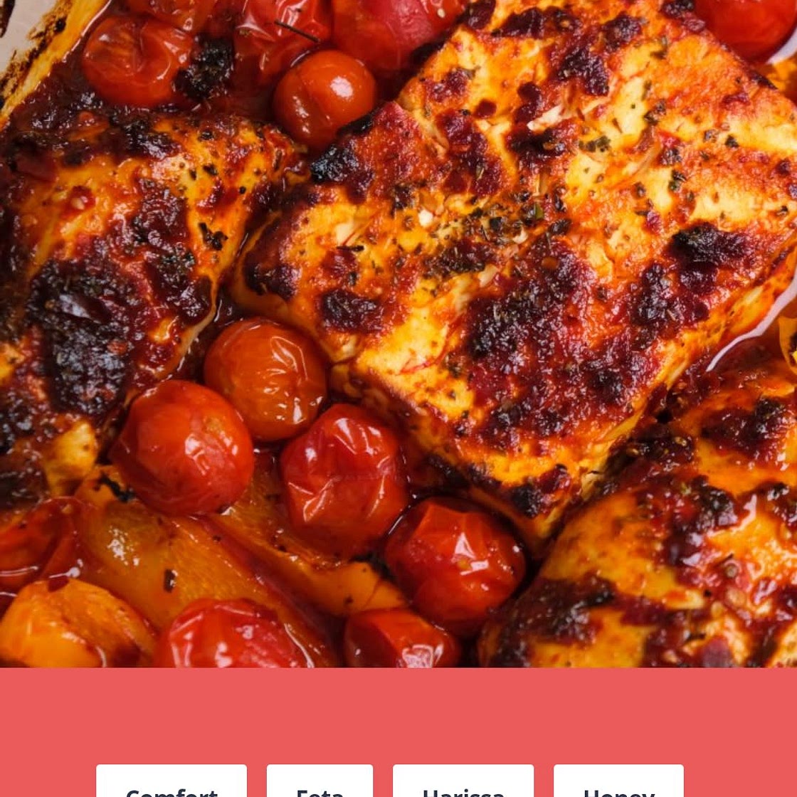Honey Harissa Baked Feta