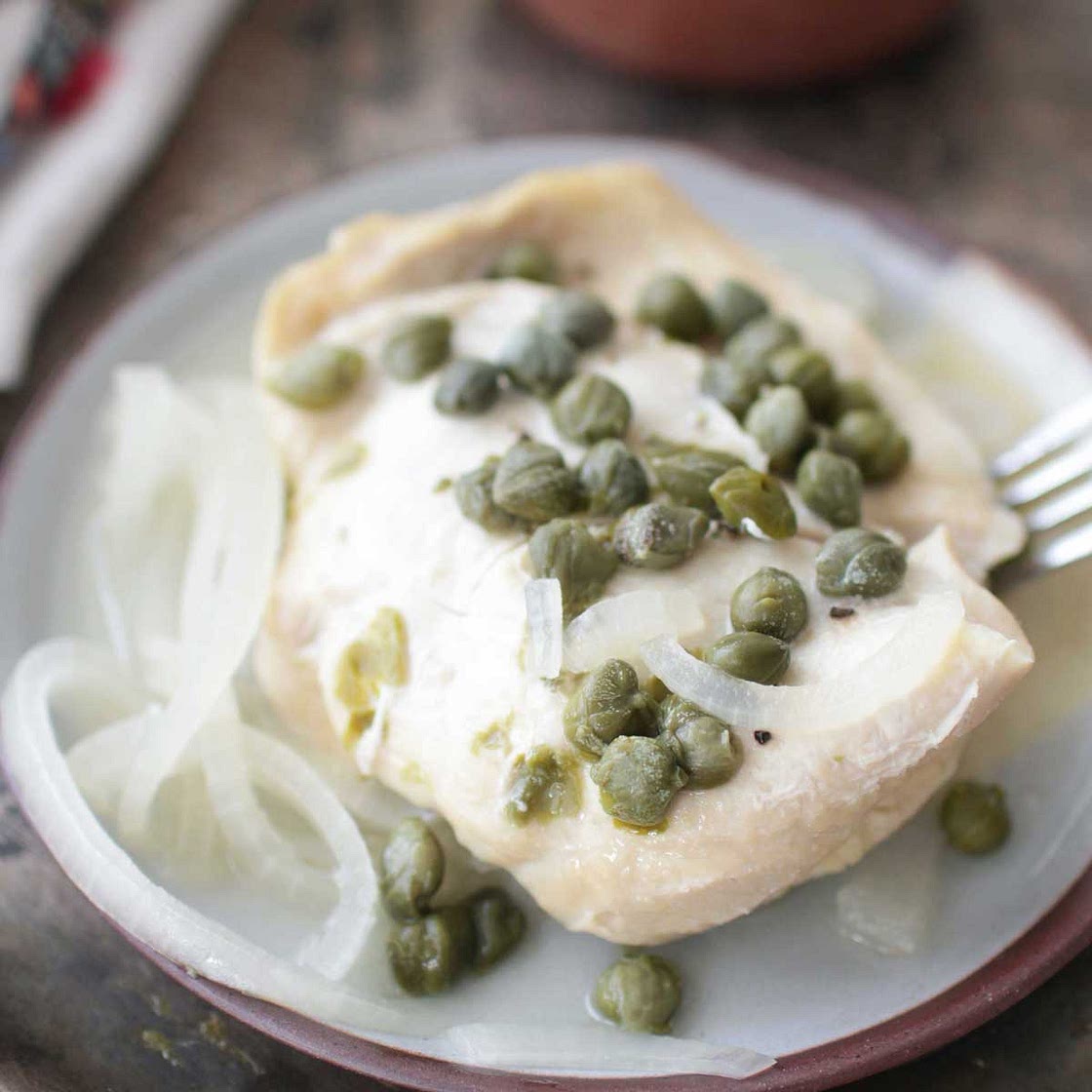 Slow Cooker Chicken Piccata For One
