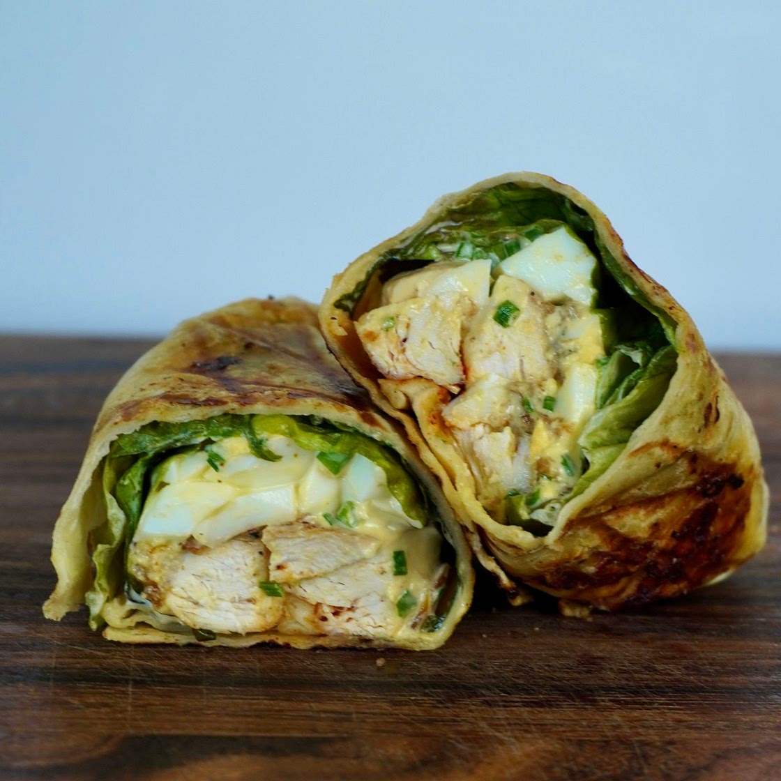 Chicken egg salad wrap