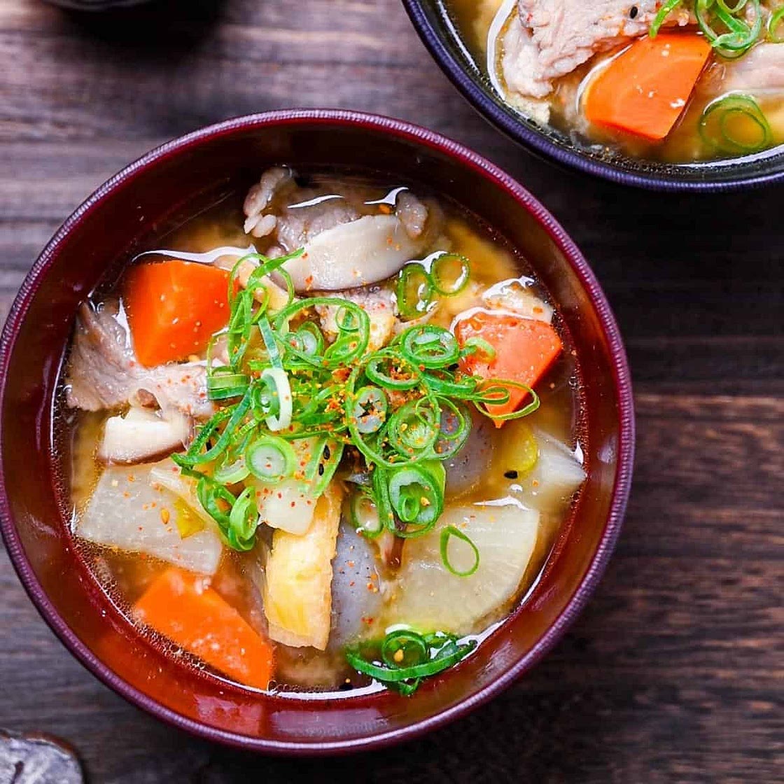 Tonjiru (Butajiru) Japanese Pork Miso Soup