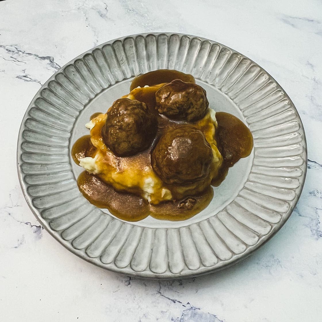 Salisbury Steak Meatballs and Gravy -