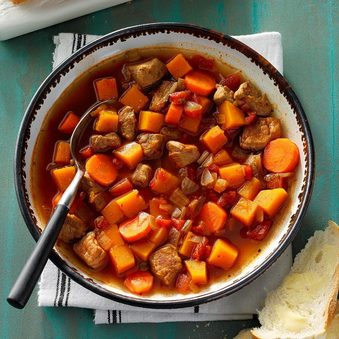 Southwestern Pork and Squash Soup