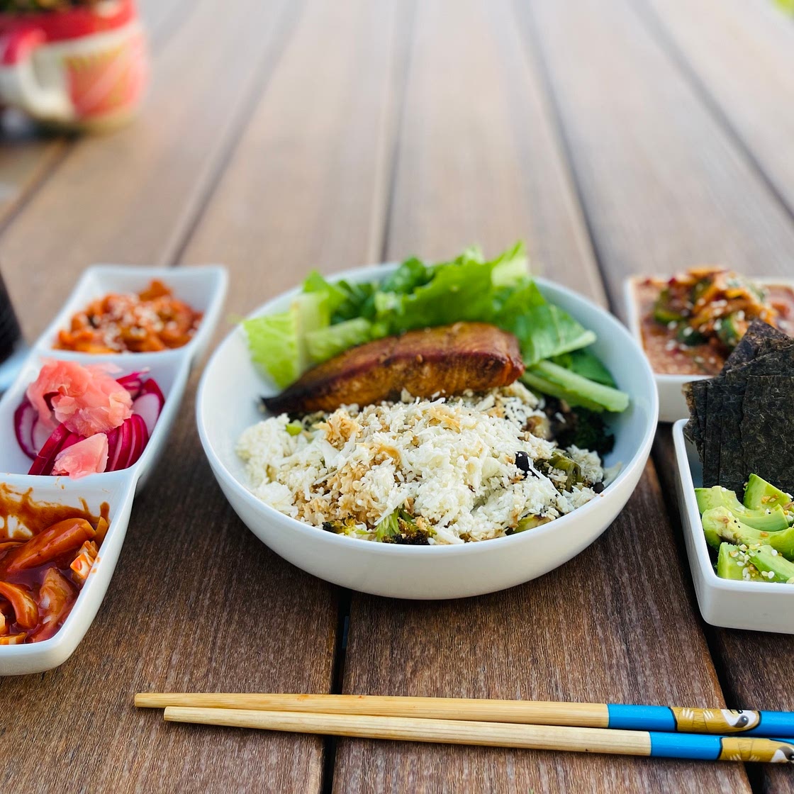 Brown Miso Salmon en Papillote Cali Bowl