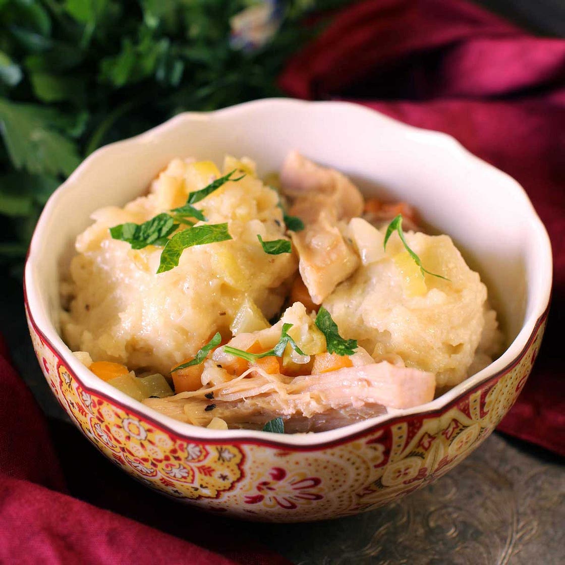 Chicken and Dumplings For One