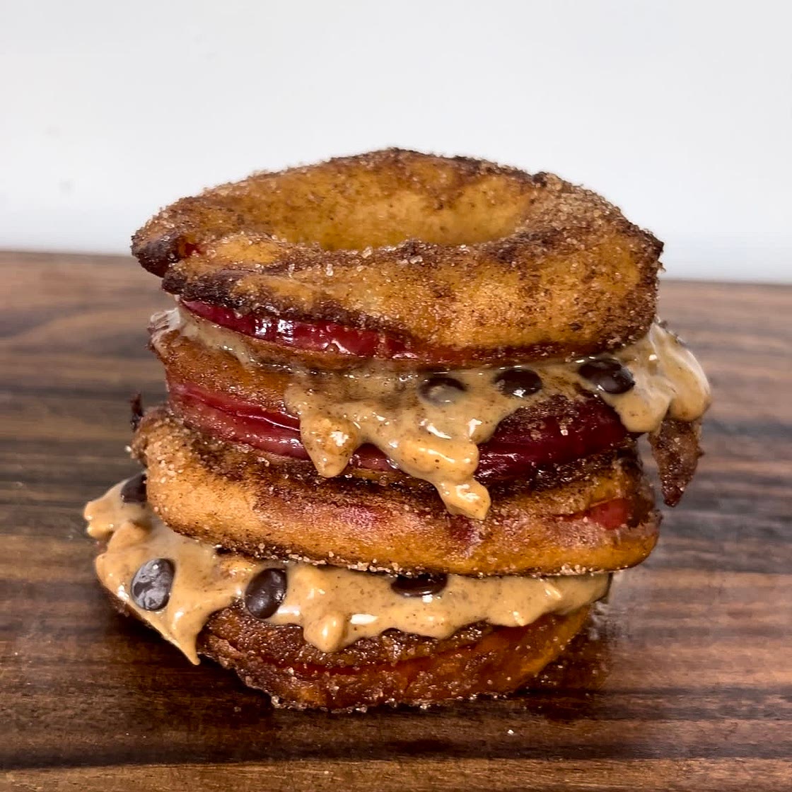 Fried apple sandwich
