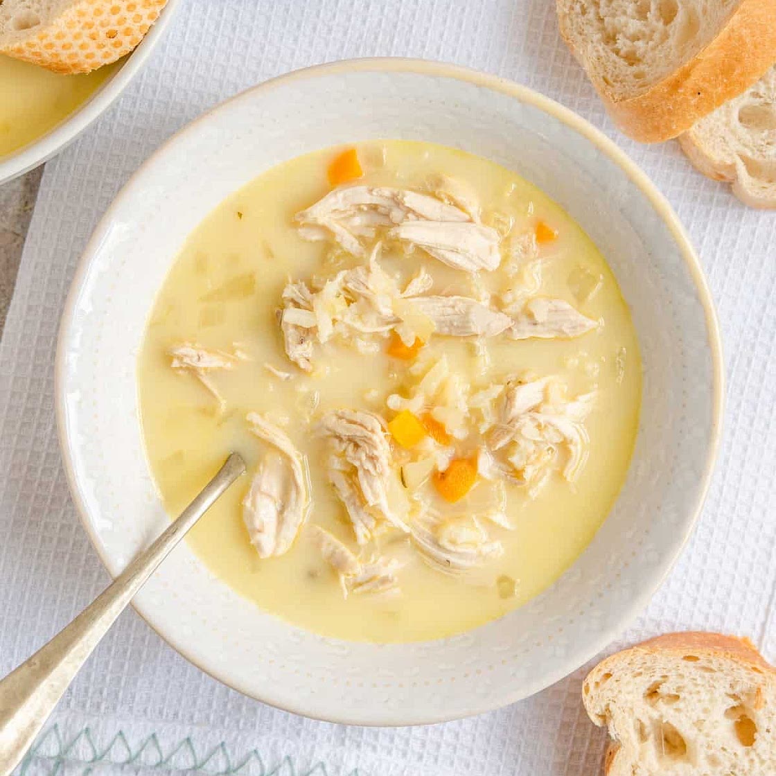 Avgolemono Soup (Greek Lemon Chicken Soup)
