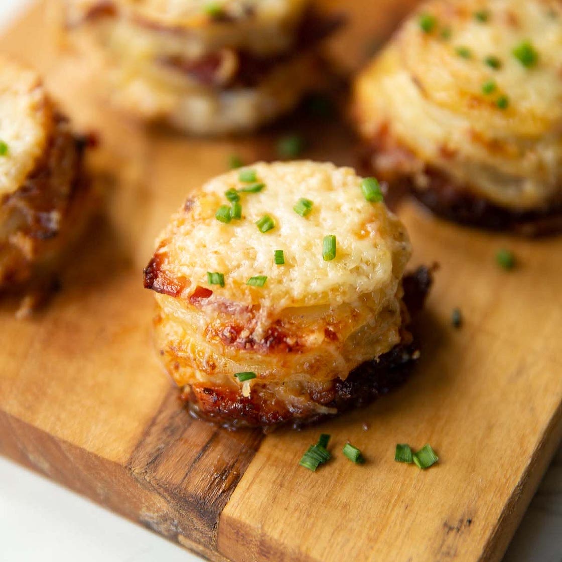 Cheesy Bacon Potato Stacks