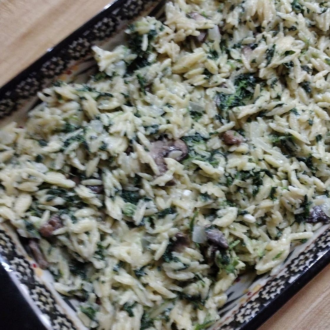 One-Pot Spinach Orzo with Parmesan