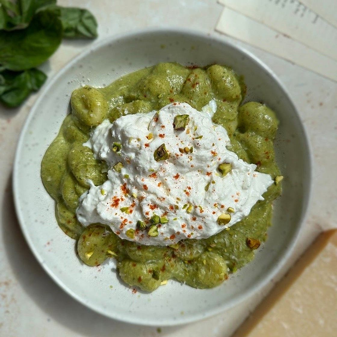 Burrata green gnocchi — Truffle&Egg recipes