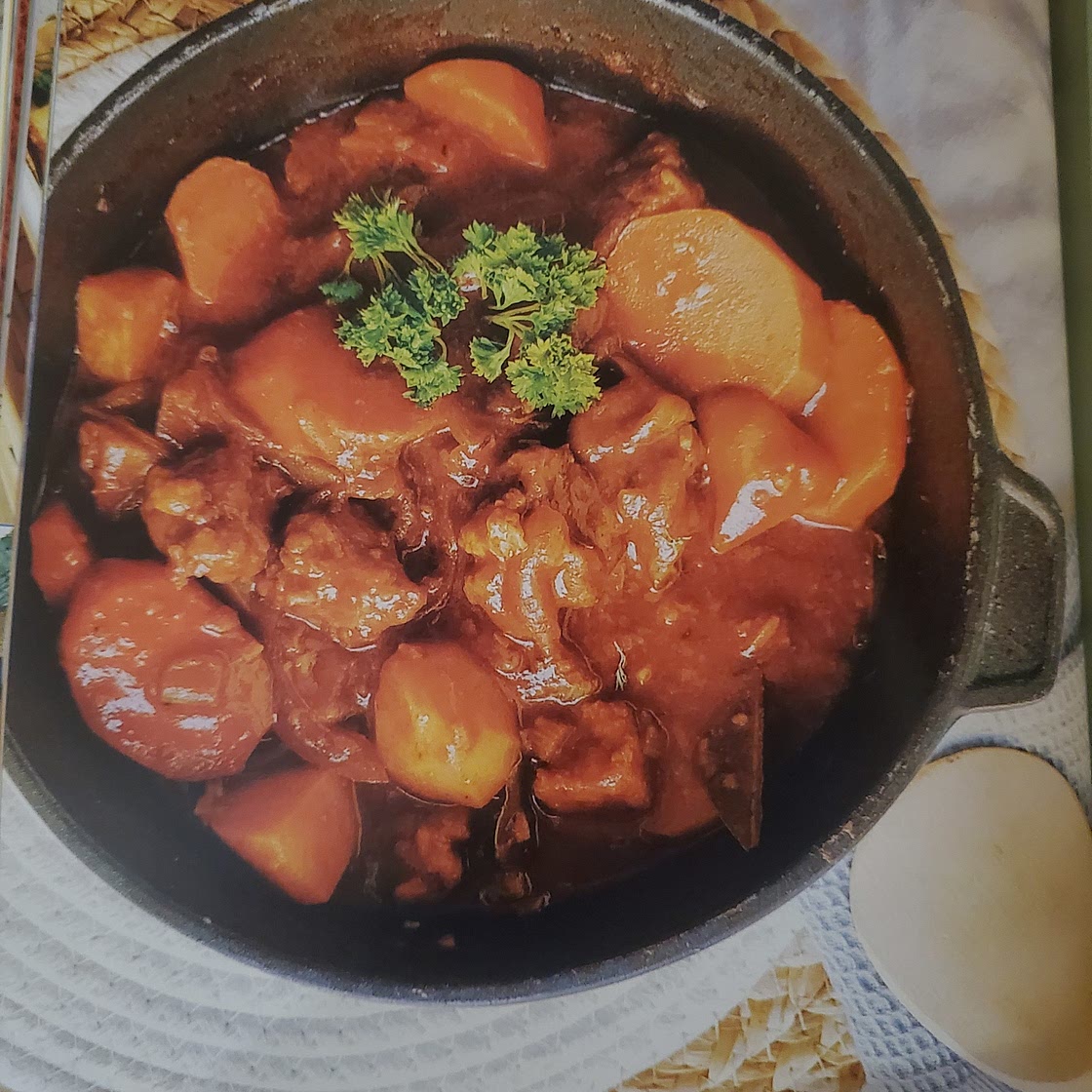 Hearty beef stew to feed a crown from studio ghibli cook book