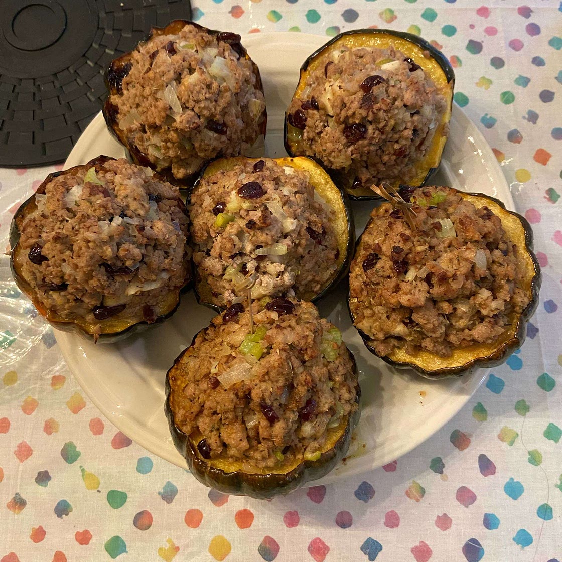 Turkey Stuffed Acorn Squash