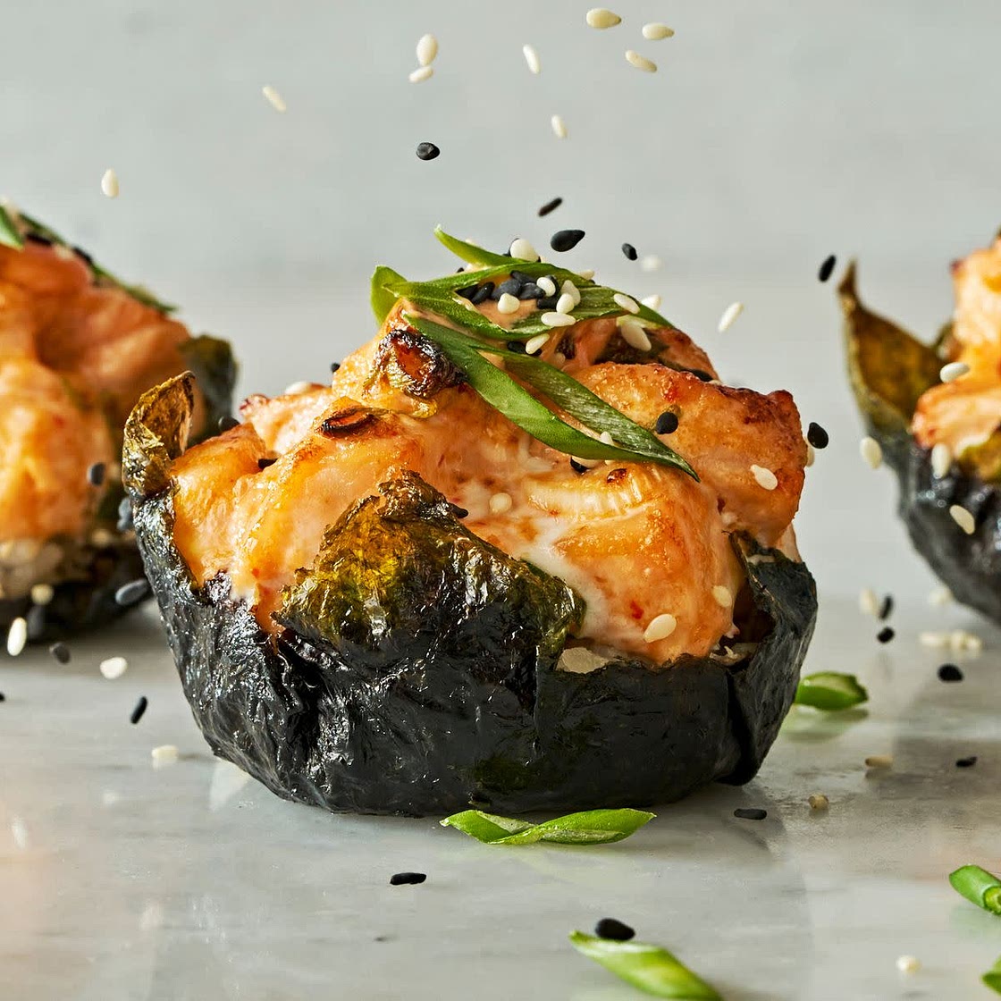 baked sushi cups