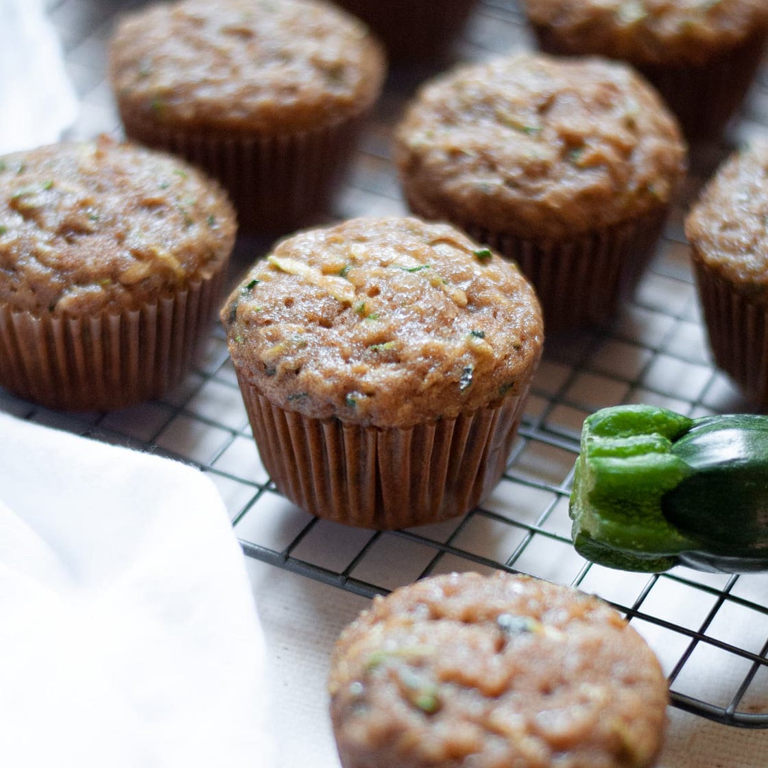 Healthy Zucchini Muffins With Applesauce