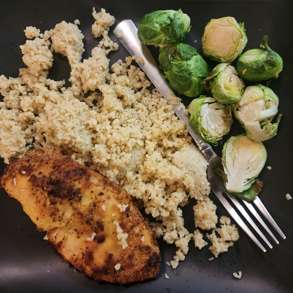 Skillet-Roasted Chicken Breasts with Garlicky Green Beans for Two